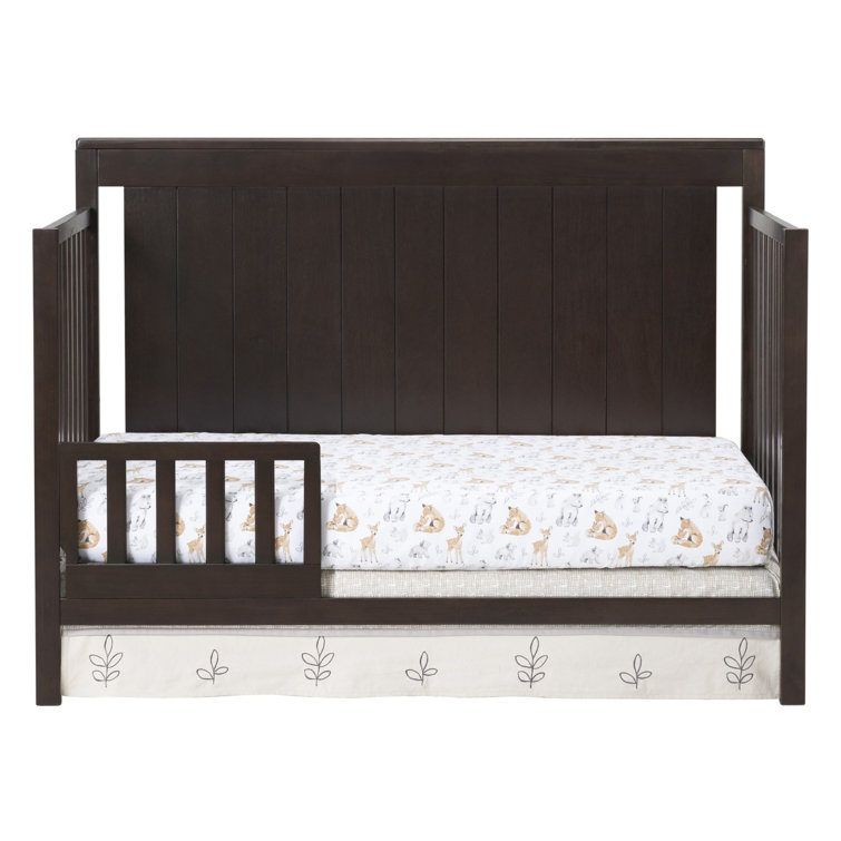 Espresso Wood Toddler Bed Guard Rail