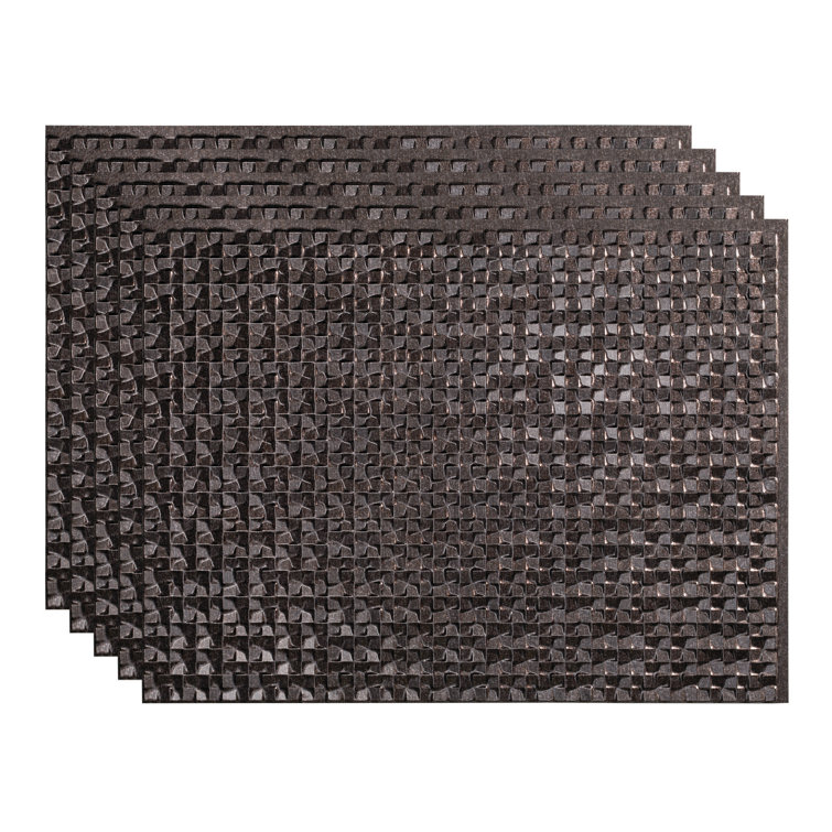 Smoked Pewter Vinyl 18in x 24in Textured Backsplash Panel