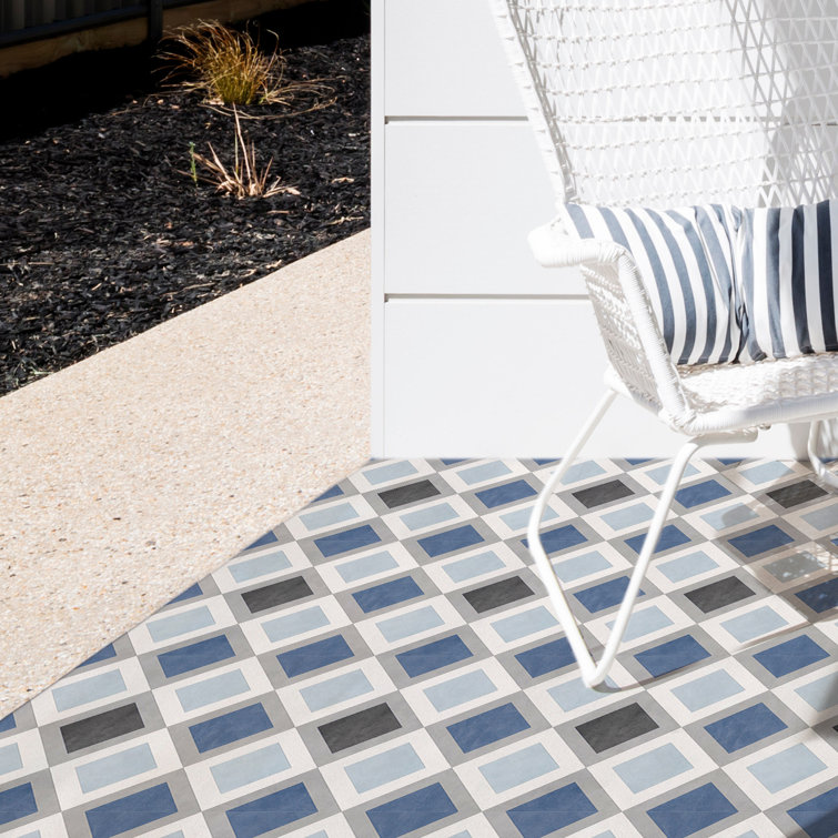 Design Blue and Gray Matte Porcelain Wall & Floor Tile