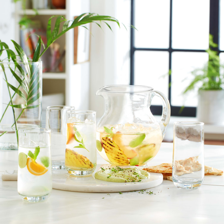 Clear Glass Tumbler and Rocks Set, 16-Piece