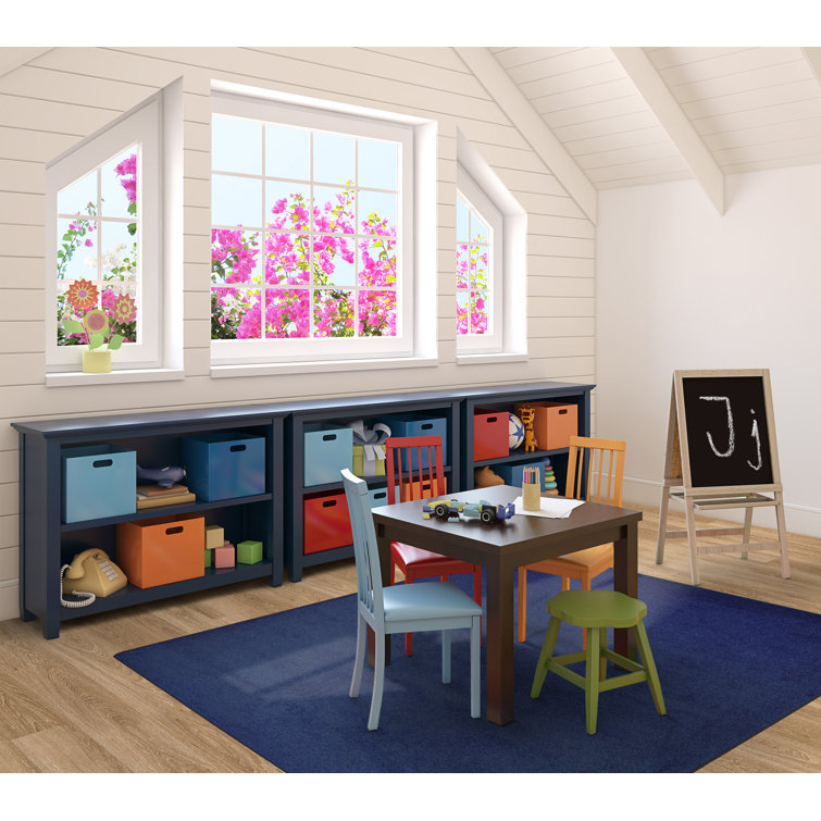 Midnight Sky Square Tufted Synthetic Kids Area Rug 6' x 6'