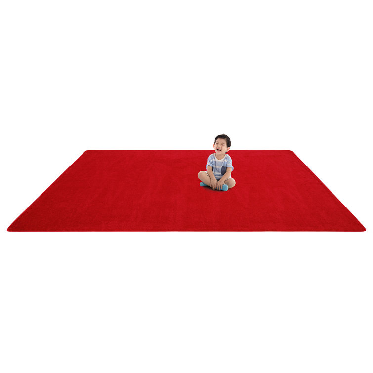 Endurance Red 6' x 9' Tufted Synthetic Area Rug