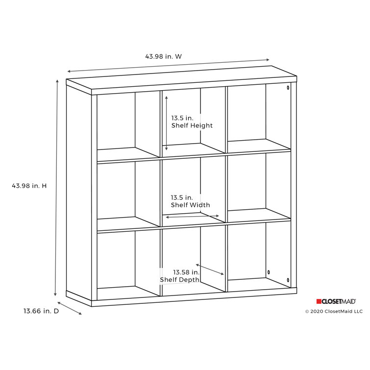 Decorative Storage 43.98" H x 43.98" W Cube Bookcase