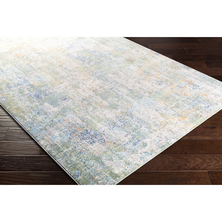 Mcneel Easy Care Washable Blue Rectangular Synthetic Rug