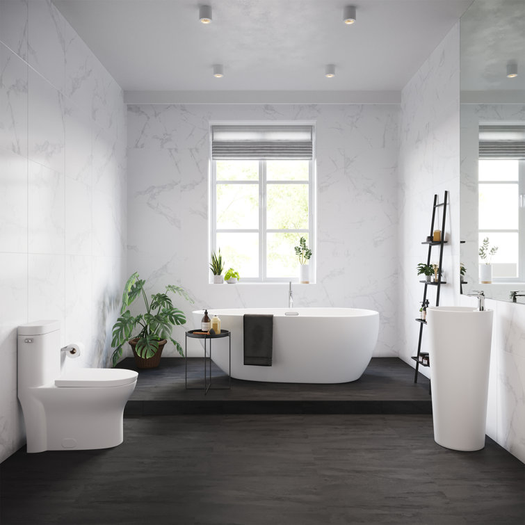 St. Tropez 67" White Acrylic Freestanding Bathtub