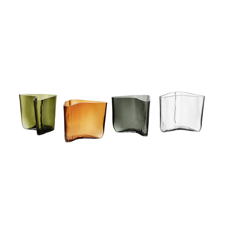 Eternal Aalto Clear Glass Architectural Flower Vase - 6.25"