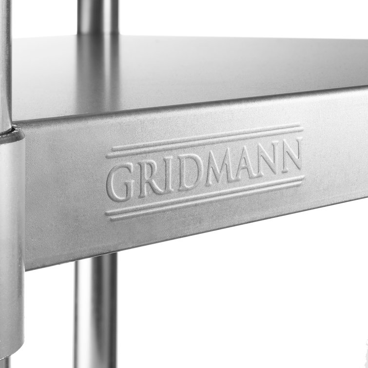 48" Long Stainless Steel Commercial Prep Station with Double Overshelf