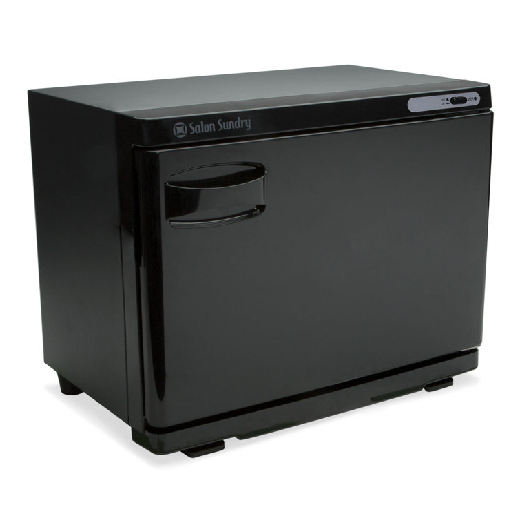 Large Black Metal Electric Towel Warmer Cabinet