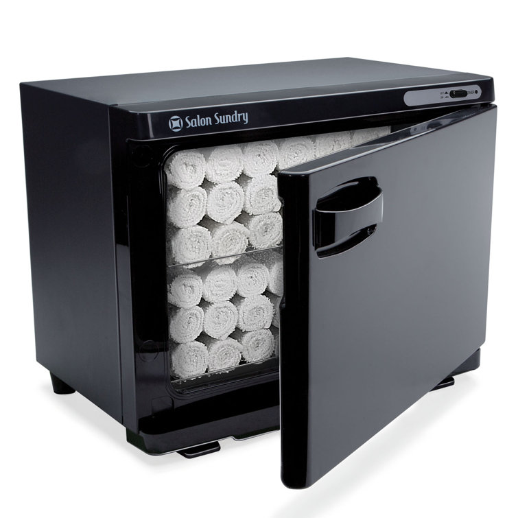 Large Black Metal Electric Towel Warmer Cabinet