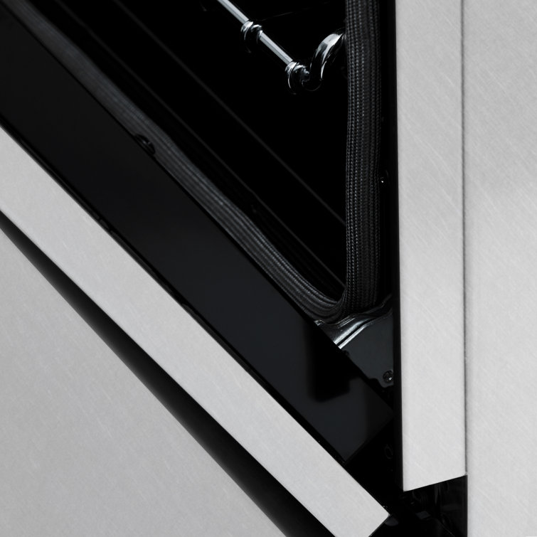 ZLINE 36" DuraSnow Stainless Steel Dual Fuel Range with 6 Burners