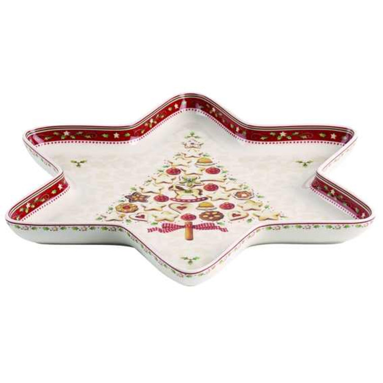 Christmas Star Shaped Ceramic Serving Platter