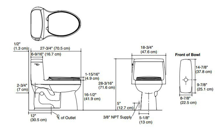 Black High Efficiency One-Piece Elongated Toilet