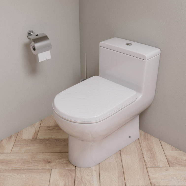 White High Efficiency Dual Flush One-Piece Toilet with Soft-Close Seat