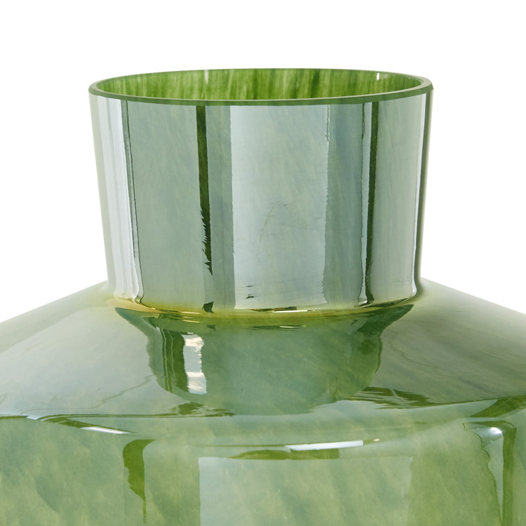 Sleek Spring Green 13.25'' Glass Bouquet Table Vase