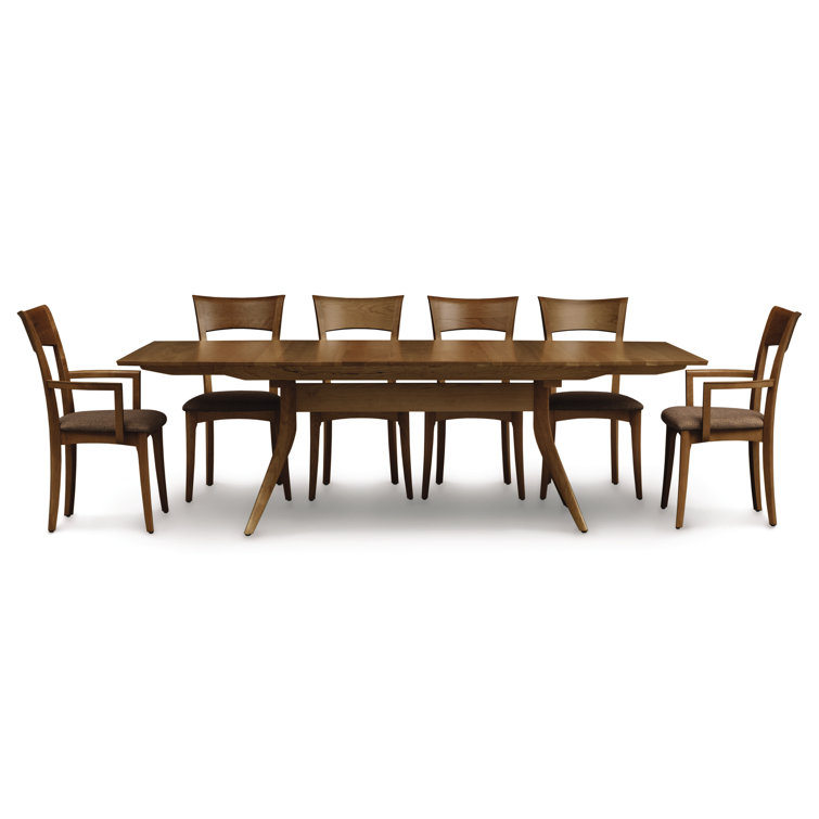 Catalina Natural Walnut Mid-Century Modern Trestle Table