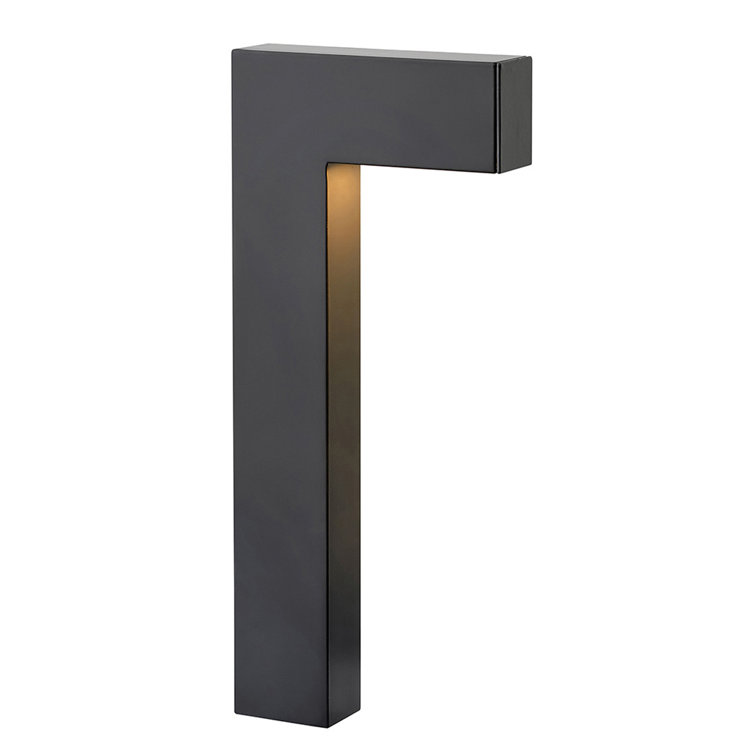 Satin Black Aluminum LED Pathway Light with Etched Lens