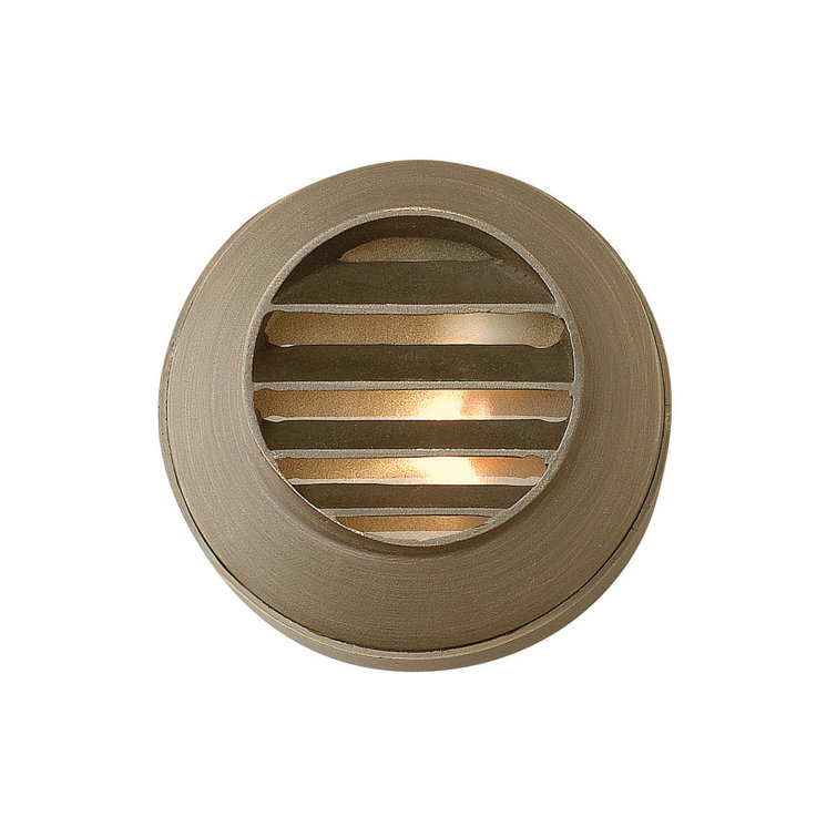 Matte Bronze Round LED Pathway Deck Sconce Light