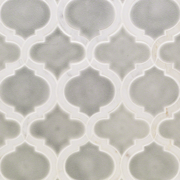 Tundra Arabesque Ceramic Mosaic Tile Sheet