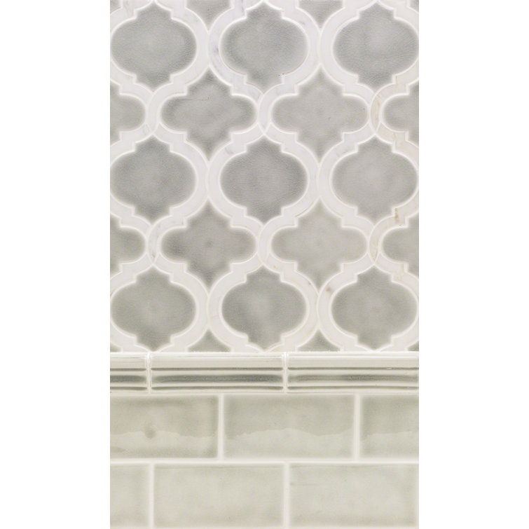 Tundra Arabesque Ceramic Mosaic Tile Sheet