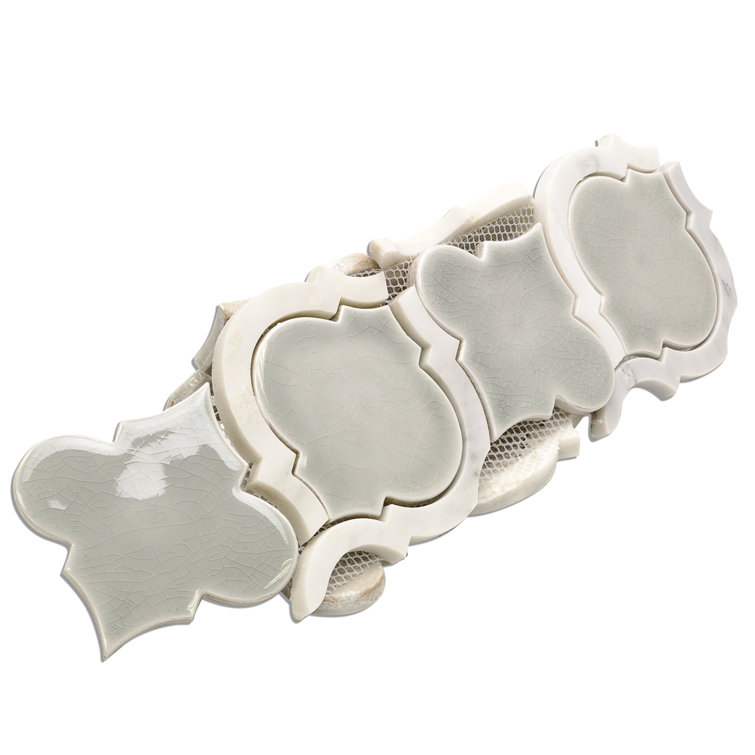 Tundra Arabesque Ceramic Mosaic Tile Sheet