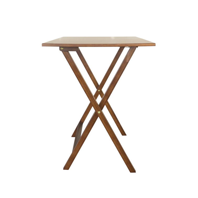 Caramel Bamboo Folding Desk with Rounded Edges