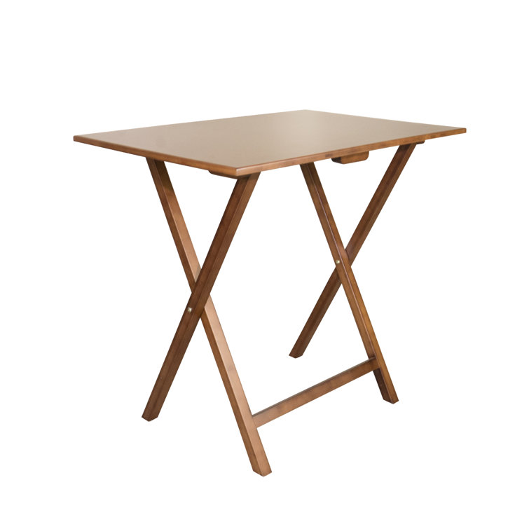 Caramel Bamboo Folding Desk with Rounded Edges