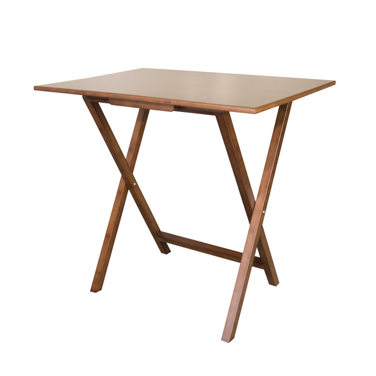 Caramel Bamboo Folding Desk with Rounded Edges