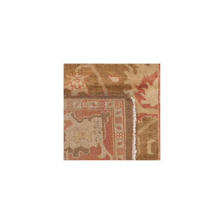 Hand-Knotted Artisanal Brown/Rust Wool Rug 6' x 9'