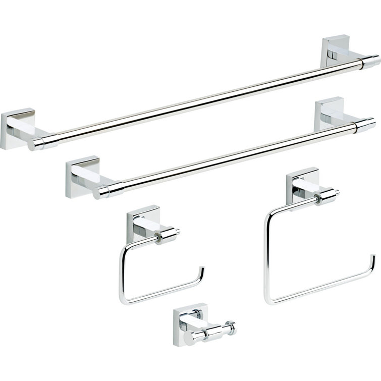 Maxted Polished Chrome Wall Mounted Towel Ring