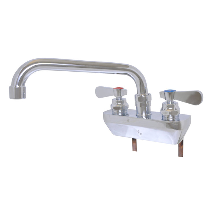 Stainless Steel Centerset 2-Handle Bathroom Faucet with Ceramic Valves
