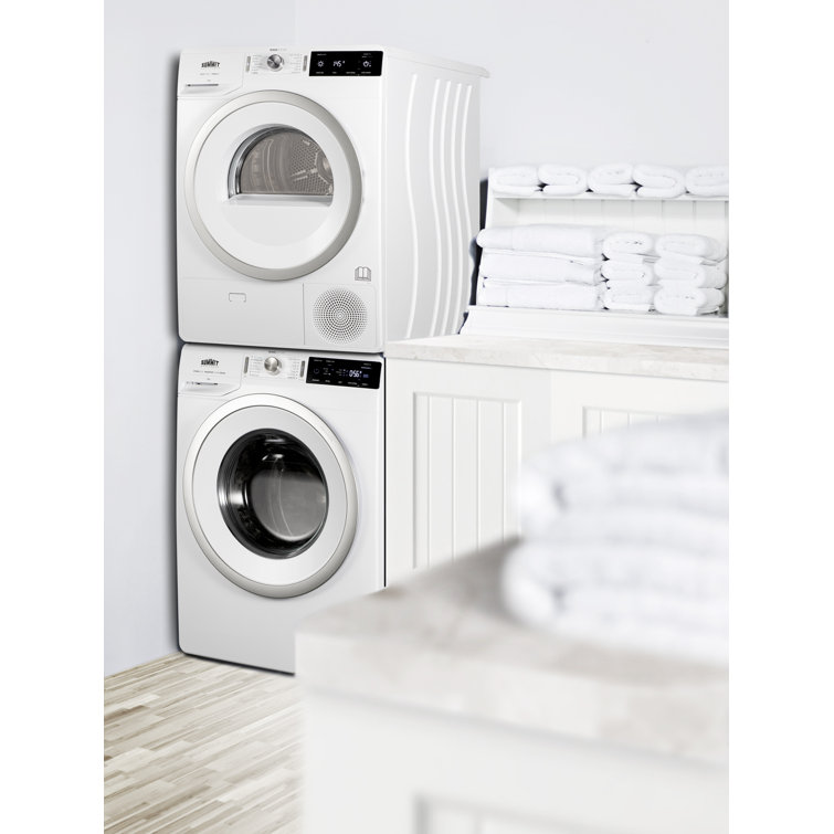 Summit Appliance SLD242W Summit Appliance 3.88 Cubic Feet Ventless Electric Stackable Dryer