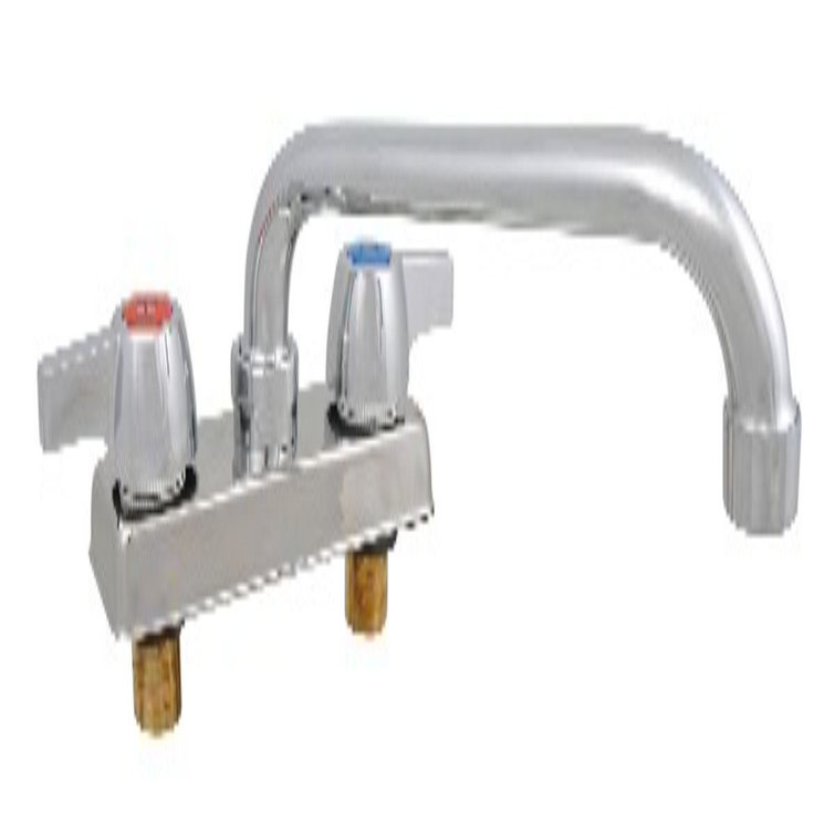 Polished Nickel Centerset 2-Handle Bathroom Faucet with Ceramic Valves