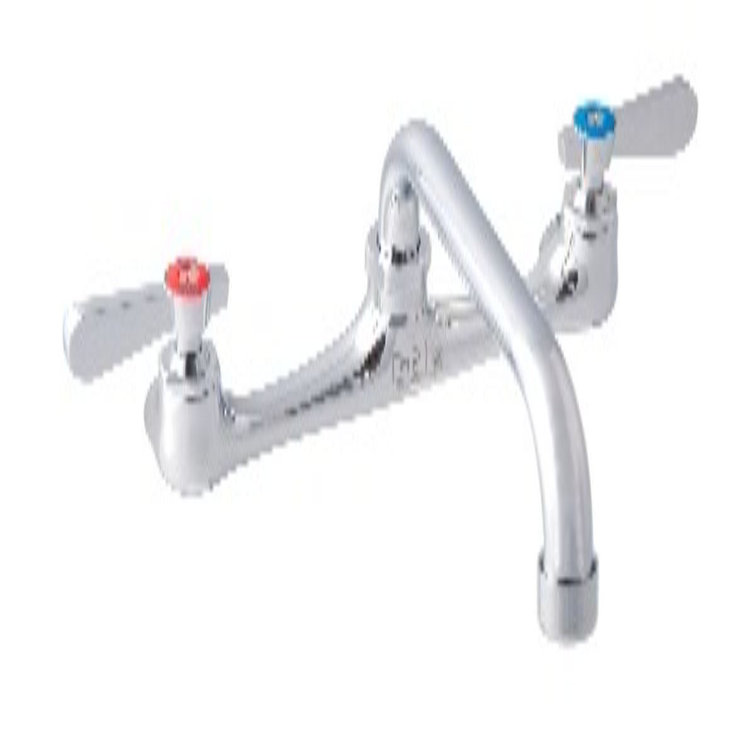 Chrome 8" Centerset 2-Handle Backsplash Mount Faucet