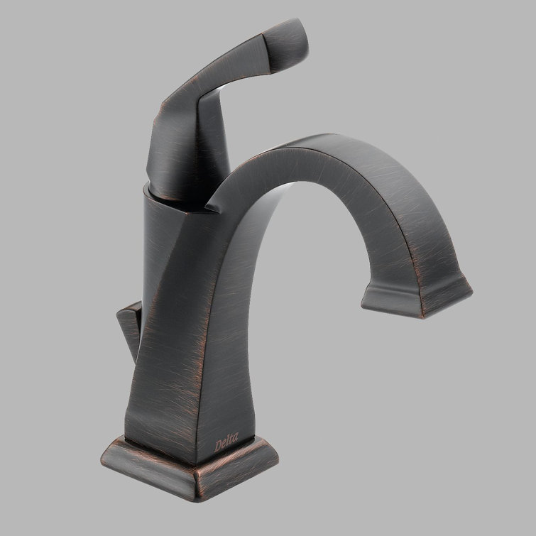 Sleek Modern Venetian Bronze Single Hole Brass Bathroom Faucet
