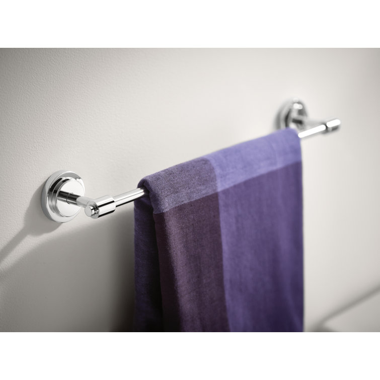 Matte Black 18-Inch Modern Wall Mounted Towel Bar