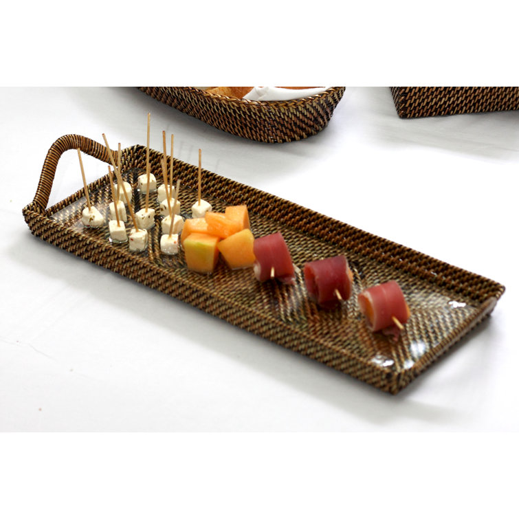 Elegant Pacific Artisan Handwoven Rectangular Tray