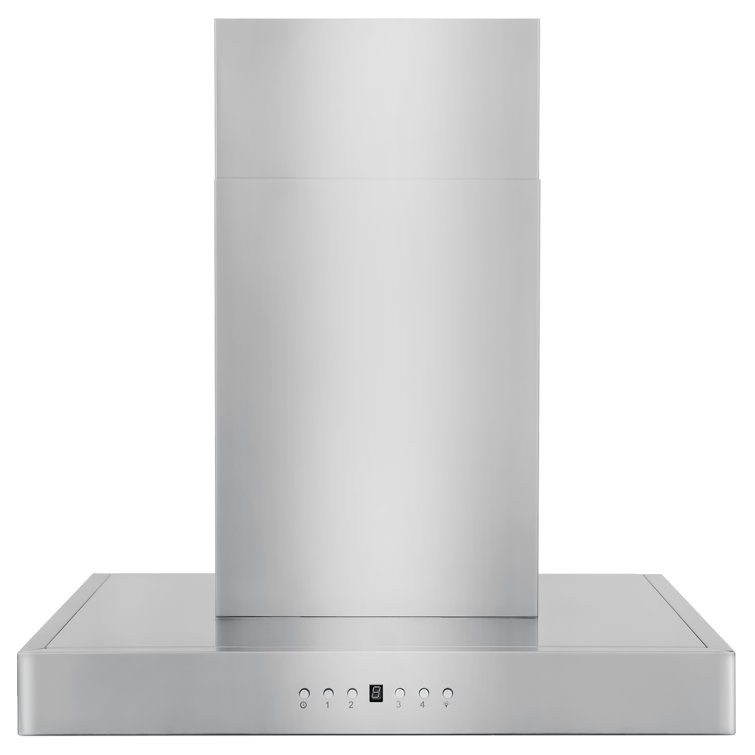 24" Stainless Steel Convertible Wall Mount Range Hood with Charcoal Filter