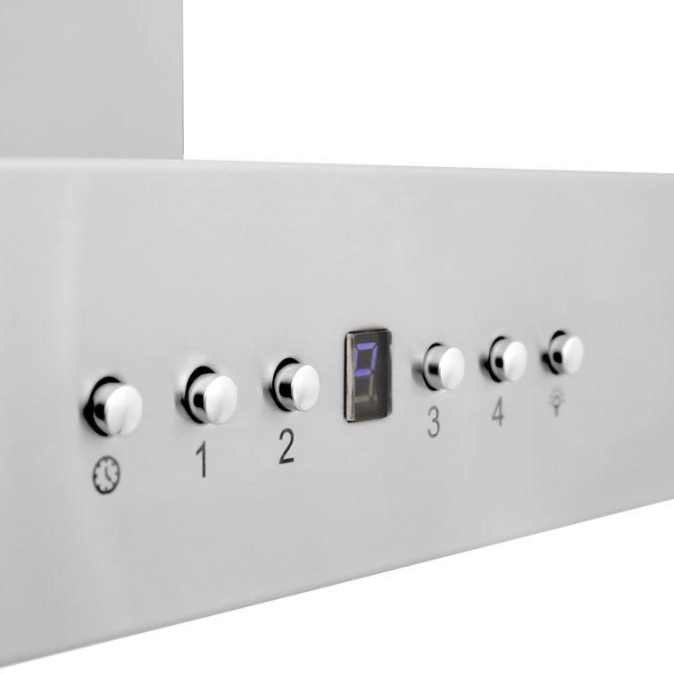 24" Stainless Steel Convertible Wall Mount Range Hood with Charcoal Filter