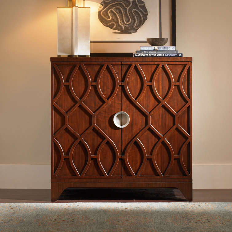 Paragon Mahogany Brown 2-Door Accent Cabinet with Mozambique Veneers