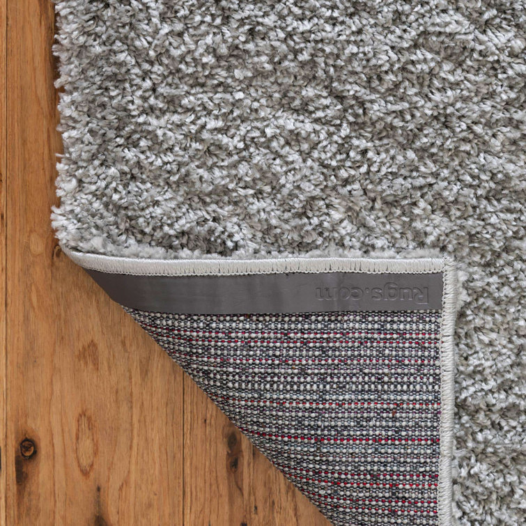 Cloud Gray 5x8 Rectangular Synthetic Shag Area Rug