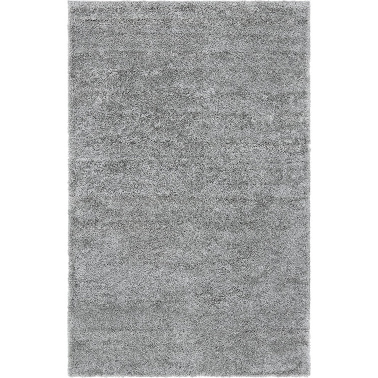 Cloud Gray 5x8 Rectangular Synthetic Shag Area Rug