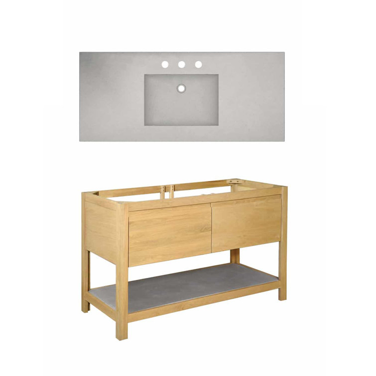 Sunrise Oak and Ash 49" Single Bathroom Vanity Set