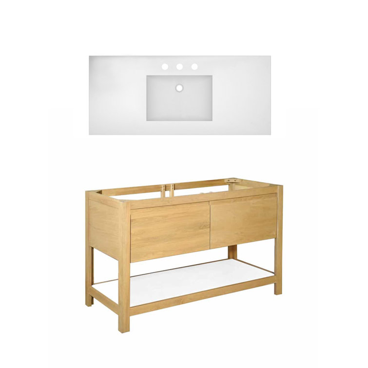 Sunrise Oak and Pearl 49" Single Bathroom Vanity