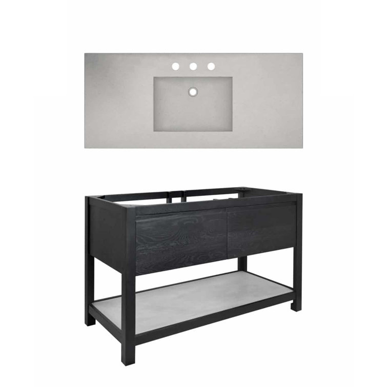 Solace 49" Midnight Oak and Ash Single Bathroom Vanity