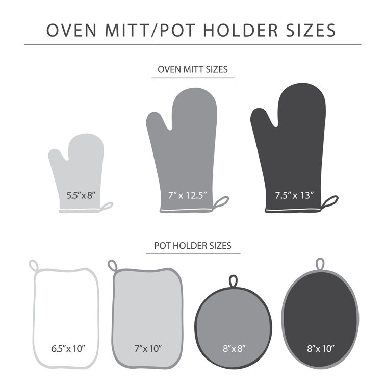 Passion Red/Bordeaux Silicone Mini Oven Mitt Set