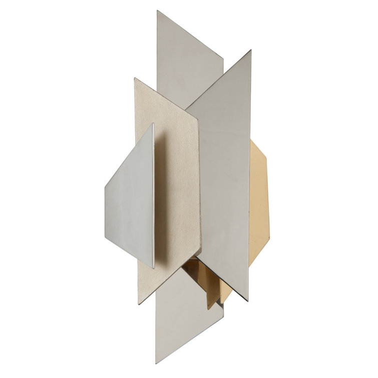 Gold and Silver Dimmable Direct Wired Electric Sconce