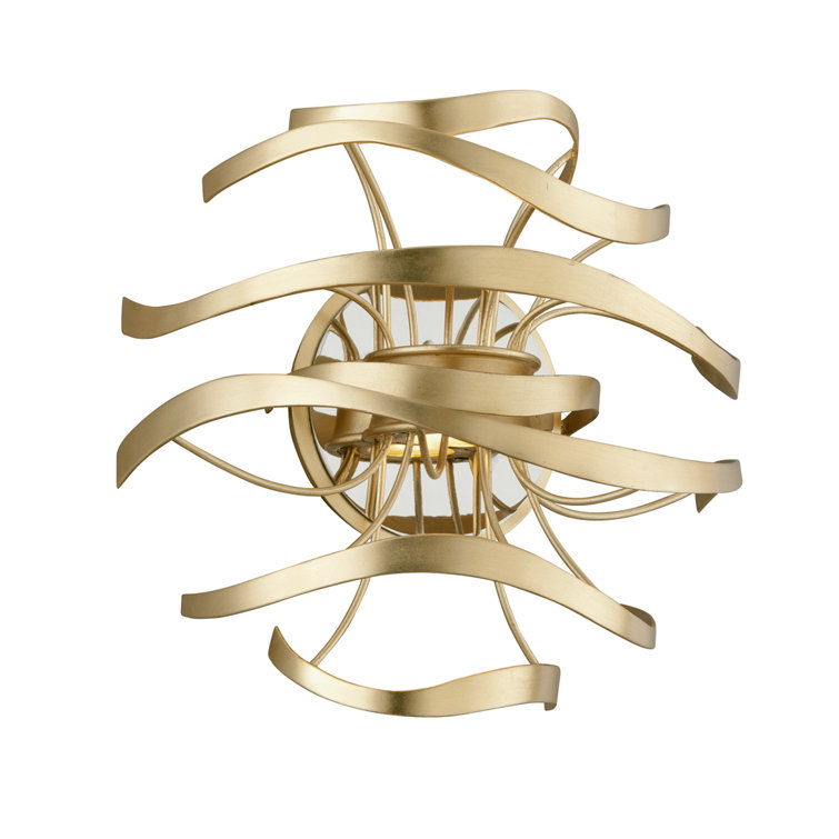 Glam Gold 12" Dimmable Plug-In Wall Sconce