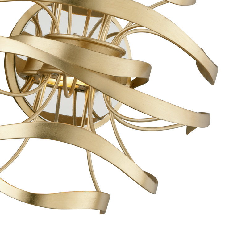 Glam Gold 12" Dimmable Plug-In Wall Sconce
