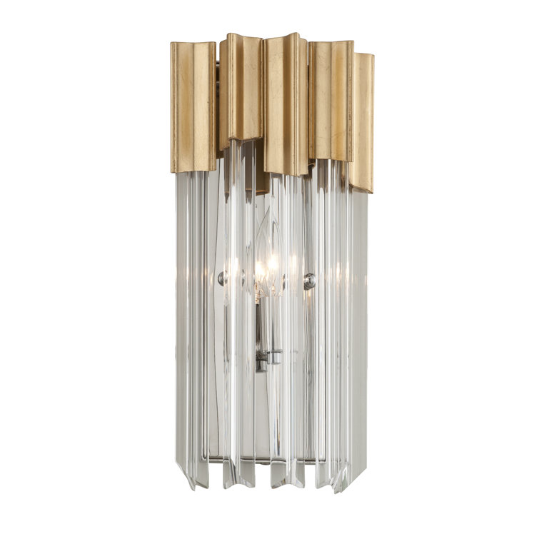 Charisma 14'' Gold Leaf and Silver Transitional Wall Sconce