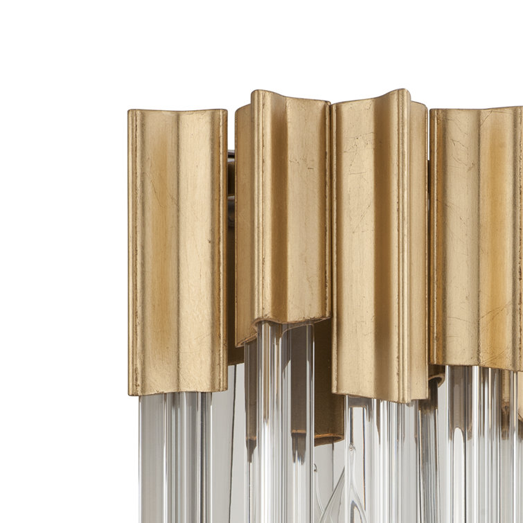 Charisma 14'' Gold Leaf and Silver Transitional Wall Sconce